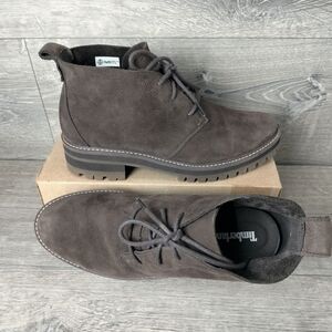 Timberland Boots Womens 9.5 Brown Suede Leather Courmayeur Desert Valley Chukka